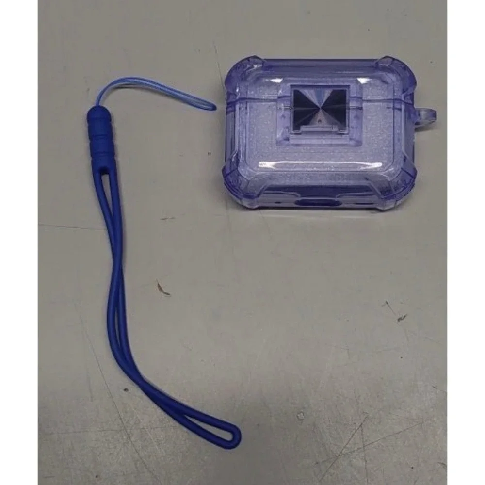 Halunbaby AirPods Pro 2nd Gen Case Cover Clear Blue Lock Clip with Cleaner Kit